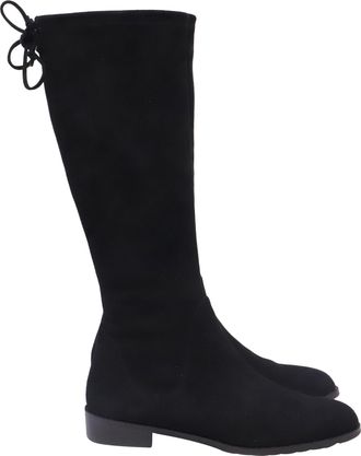 Stuart Weitzman Under The Knee Boots in Black Suede