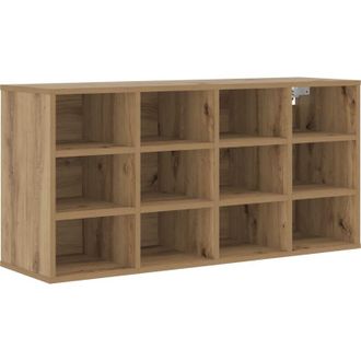 vidaXL Armario Para Zapatos Con Estante Roble Artisan 103x30x51 Cm Vidaxl