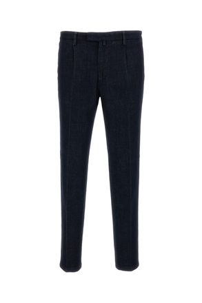 BRIGLIA 1949 Blue Sartorial Cotton Denim Straight-Leg Pants