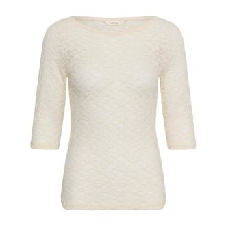 Cream Top - - Tops - Donna - Beige - M