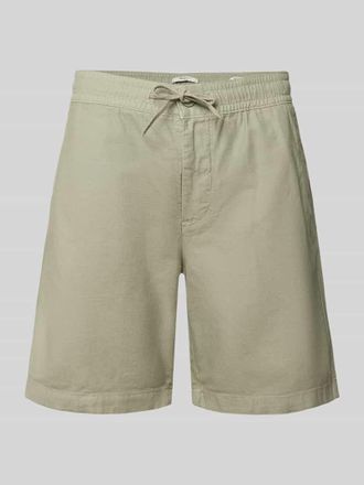 Pepe Jeans London Relaxed Fit Chinoshorts aus Baumwoll-Leinen-Mix in Oliv, Gr&ouml;&szlig;e 30