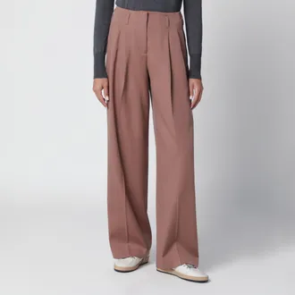 Golden Goose Straight-Leg Bronze Pink virgin wool trousers
