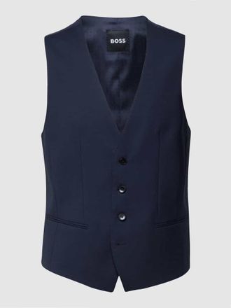 HUGO BOSS Weste mit Paspeltaschen Modell Huge Vest in Blau, Größe 52