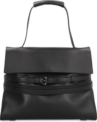 Moschino Tie Me Medium Leather Handbag