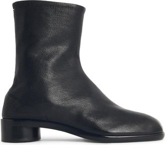 Maison Margiela Tabi Black Leather Ankle Boots