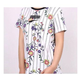 Puma (WMNS) PUMA Logo Short Sleeve TEE White 597470-02