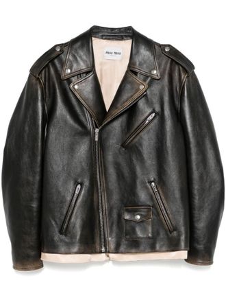 Miu Miu Black Leather Jacket