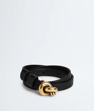 Bottega Veneta Knot Belt - Black - Women - 70 - 100% Calfskin