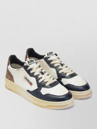 Autry low sneakers contrast panels perforated toe box