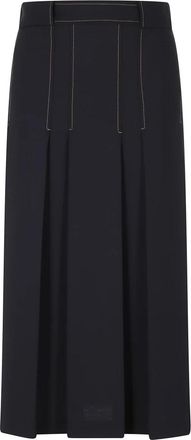 Semicouture Janette Rok - Dames - Midirokken - Blauw - S - Rokken