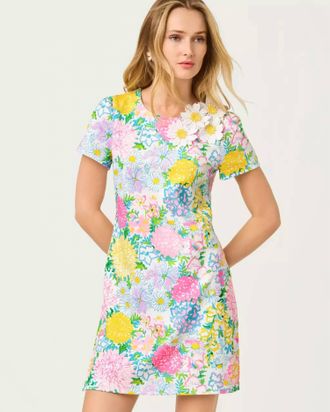 Lilly Pulitzer Melodie Skirted Romper In Multi Lilly Garden