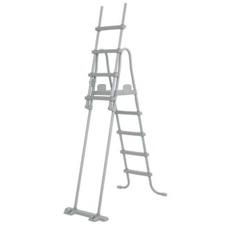 Bestway Escalera De Seguridad Para Piscinas Bestway Flip & Lock 76,5 X 124,5 X 135/191,5 Cm Para Piscinas Desmontables De 132 Cm De Altura