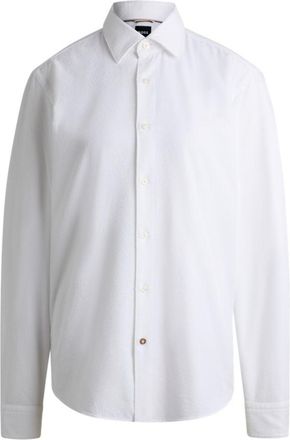 BOSS Regular-fit shirt in Italian-made bouclé