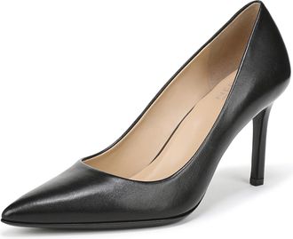 Naturalizer Anna Pump Heel Sandals for Women Walking Shoes with Contour+ Technology for All-Day Comfort Experience Wide Fit Black UK 3.5