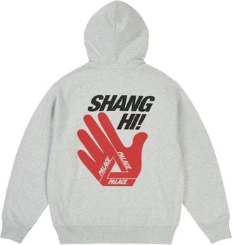 Palace Shanghai Hoodie Grey Marl P30CS268