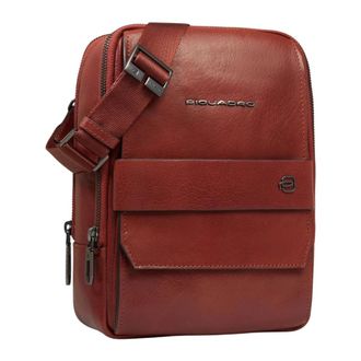 Piquadro iPadmini Bag with AirPods Pocket and Rfid Protection - male - Piquadro - Cross Body Messenger - Brown - ONE SIZE - Bags