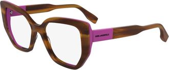 Karl Lagerfeld Cat-Eye Zonnebril - Dames - Brillen - Bruin - 53 MM - Accessoires