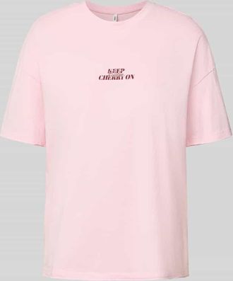 Only Oversized T-Shirt aus reiner Baumwolle Modell KINNA in Rosa, Gr&ouml;&szlig;e XS