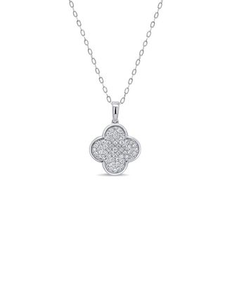 Sabrina Designs 14K 0.50 Ct. Tw. Diamond Clover Necklace