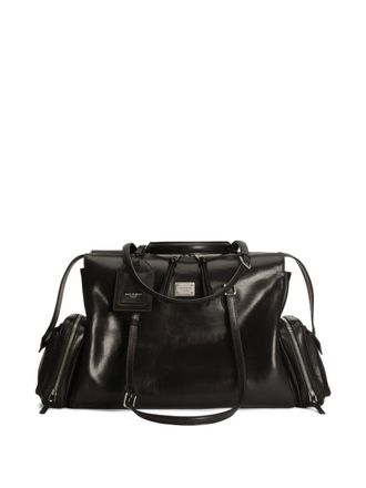 Dolce & Gabbana Vittoria zip pocket tote bag - women - CALFSKIN/PVC - OS - Black