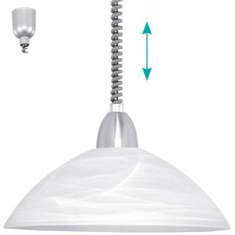 Eglo Eglo - Sospensione Moderna Lord 2 Policarbonato Grigio Nichel Vetro 1 Luce E27