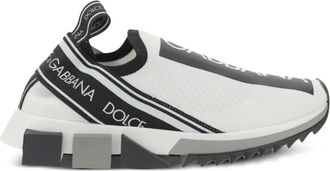 Dolce & Gabbana logo print sneakers - women - Rubber/Neoprene/Polyester - 40 - White