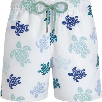 Vilebrequin Men Swim Shorts Tortues Multicolores in White at Nordstrom, Size Xx-Large