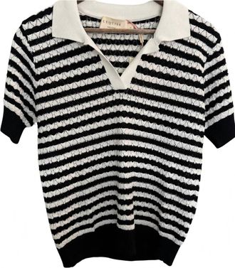 Exquise Womens Virginia Top In Navy/white