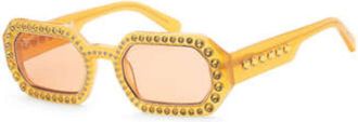 Swarovski Ladies Orange Rectangular Sunglasses 5636332
