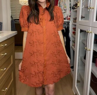 Entro Fresh Take Floral Lace Dress In Caramel