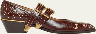 Chlo&eacute; Susanna Studded Leather Mary Jane Pumps
