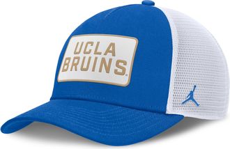Nike Jordan UCLA On-Field Rise Nike Mens Jordan Brand College Trucker Adjustable Hat in Blue | JC9708H6UCL-EST