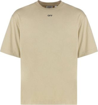 Off-white Off- Cotton Mens T-Shirt
