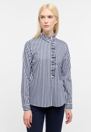 Eterna Hemdbluse ETERNA REGULAR FIT, Damen, Gr. 36, navy, 100% Baumwolle, Blusen Hemdbluse, EASY IRON (b&uuml;gelleicht)