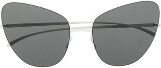 Mykita oval-frame sunglasses - women - Metal - 58 - White