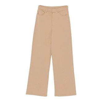 Max Mara Wide Trousers, female, Beige, Size: S Deserto Wide Trousers