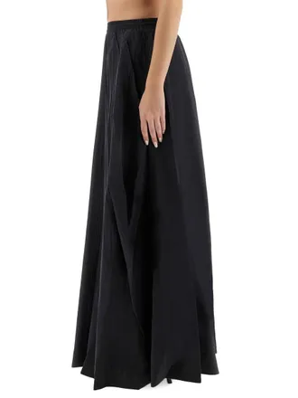 Balenciaga Fluid Polyester Maxi Skirt - Black