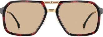 Carrera Victory C 27 Vierkante Double Bridge Zonnebril - Heren - Zonnebrillen - Bruin - 59 MM - Accessoires