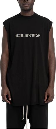 Rick Owens Tops, Heren, Zwart, S, Katoen, Trap T