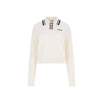 Guess Round-neck Knitwear, female, White, Size: XS V6Rr01Z4652 Polo