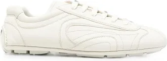 Prada Logo-patch Leather Sneakers
