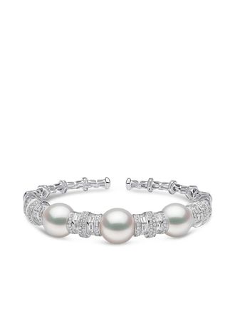 Yoko London Starlight pearl and diamond bangle - Silver