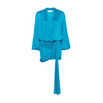 Blumarine Dames, Jurken, Blauw, Maat: XS Jersey