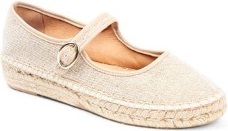 Patricia Green Colette Mary Jane Espadrille in Natural Linen at Nordstrom, Size 8