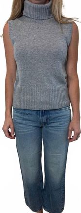 Veronica Beard Mazzy Cashmere Shell Knit Top In Heather Grey