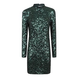 Pinko Party Dresses, female, Green, Size: M Elegant Green Dress Aw25