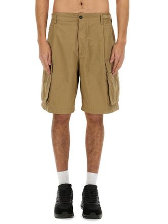 Dsquared2 100% Cotton Cargo Shorts - Beige