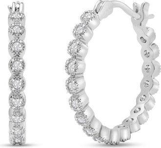 Jaclyn Smith Platinum Plated 0.25 Ct. Tw. Lab-Grown Moissanite Earrings