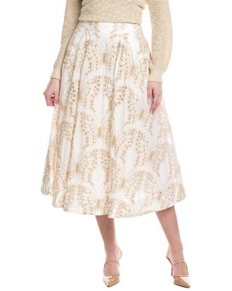 Milly Butterfly Eyelet A-Line Skirt