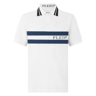 Philipp Plein Polo Shirt Ss Logo - - Tops - Uomo - Bianco - 2XL